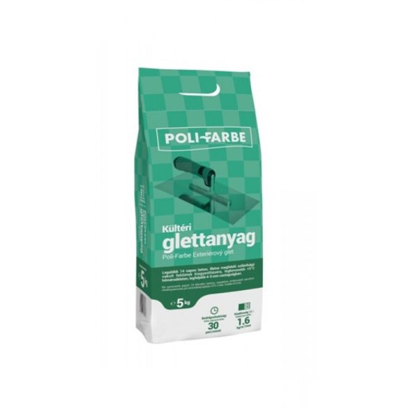 Poli-Farbe kültéri glettanyag 5kg 500/kg