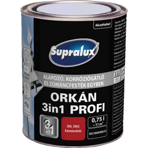 Supralux Orkán 3in1 fekete 9005 0.75l