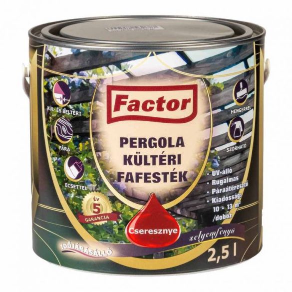 Factor pergola kült.fafesték cseresznye 2.5l