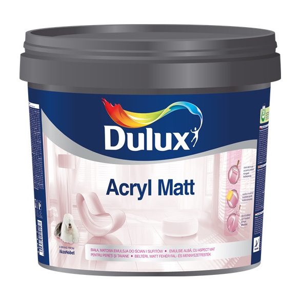 Dulux acryl matt beltéri festék 15kg/10l