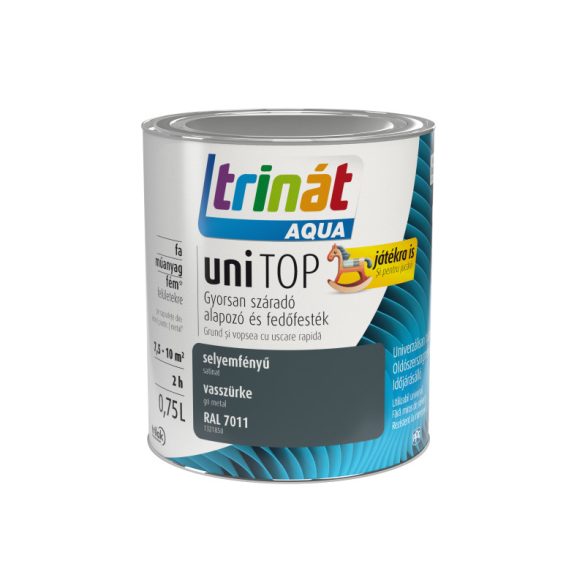 Trinát aqua unitop sf.vasszürke RAL 7011 0.75l