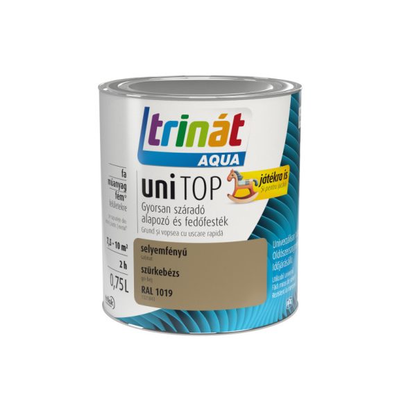 Trinát aqua unitop sf.szürkebézs RAL 1019 0.75l