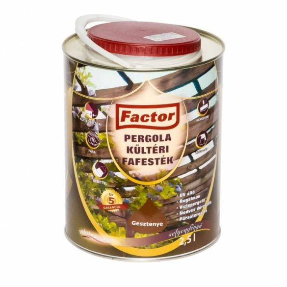 Factor pergola küléri fafesték Gesztenye 2,5l