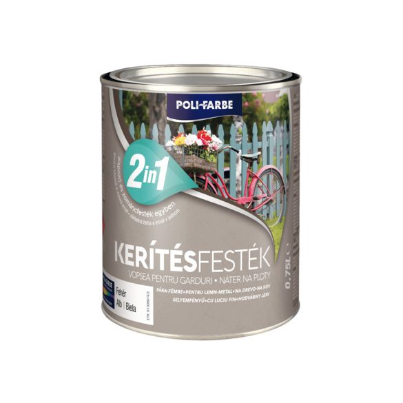 Polifarbe kerítésfesték fehér 0.75l